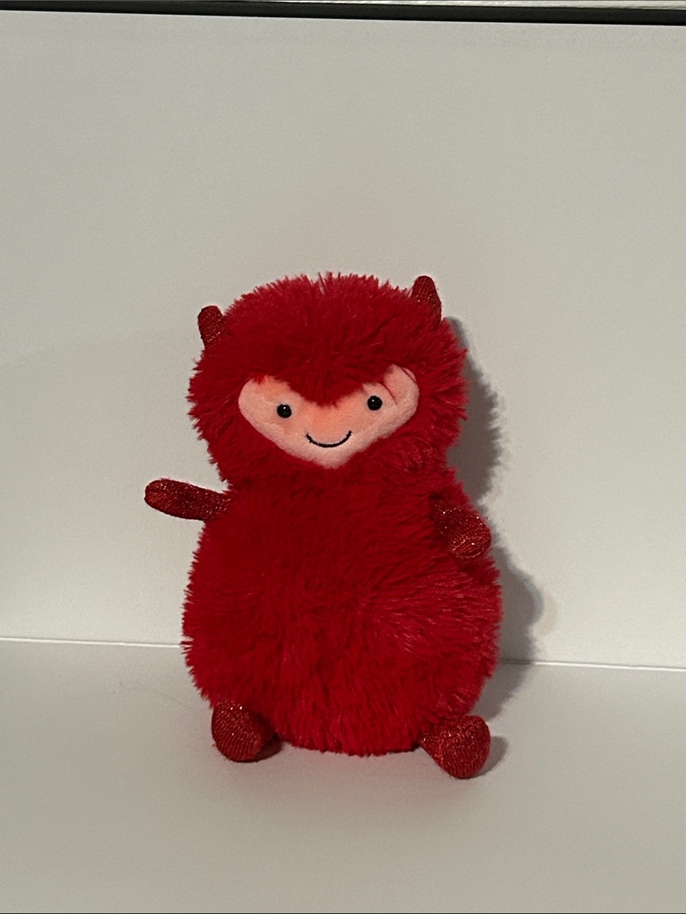 Rare/retiredJellycat Red Fuzzy Devil Plush Small Pet Toy